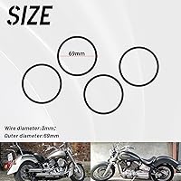 Vista 3 de Junta tórica para tapa de válvula de motor, 4 piezas 93210-62446-00 compatible con Yamaha XVS 1100 (reemplazar #93210-62446-00)