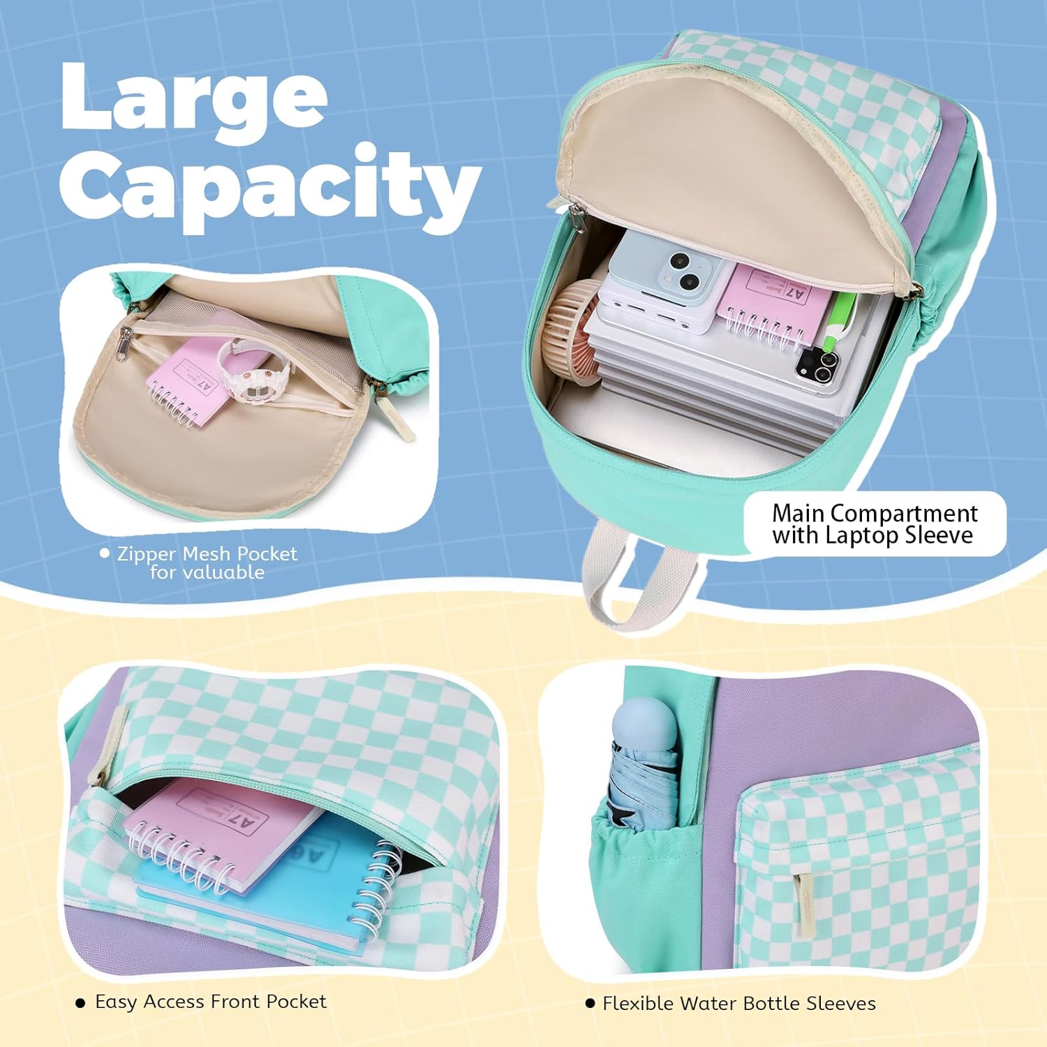 Elementary School Backpack Kids Backpacks for Boys and Girls Toddler Canvas School Bags with Chest Strap - Image 3