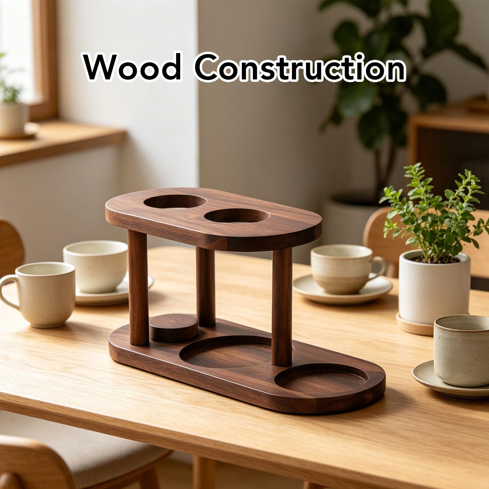 Tosuny Solid Wood Pour Over Coffee Station Dripper Stand