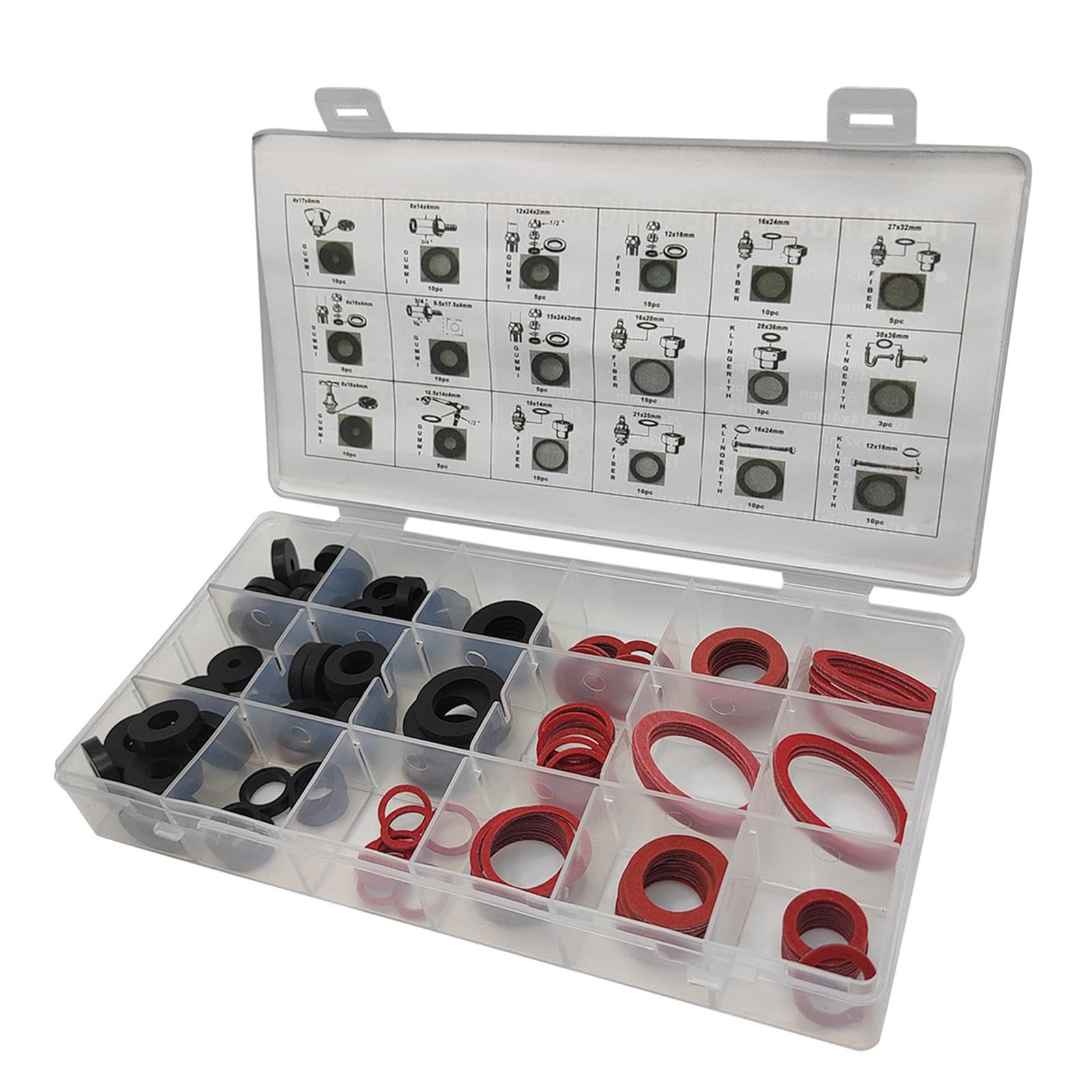 Zambuph Sealing Washer Assortment Set with Diverse Sizes for Automotive and Home Repair Needs All Projects Clean and Easy to Comes with Dimension Chart for