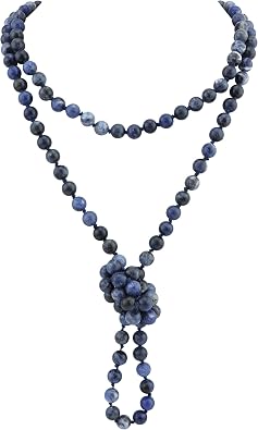 Firstmeet Fashion Beads 60 Long Strand Art Deco Necklace for Women