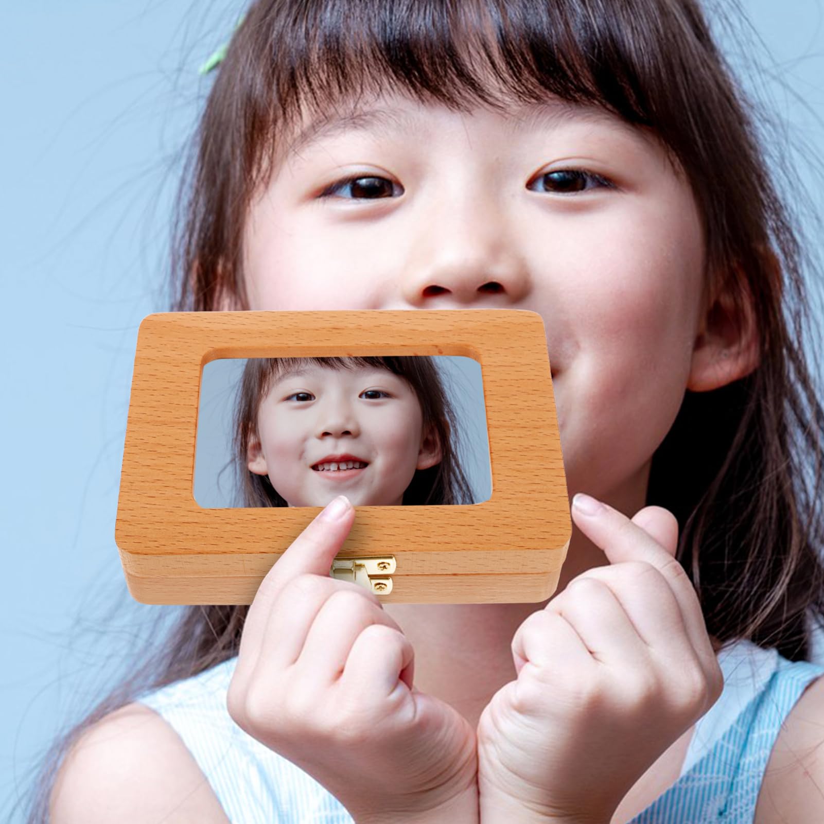 Caja de Madera para Guardar Dientes de Leche y Pelo Ñiño, Obsequio Sencillo para Recién Nacidos
