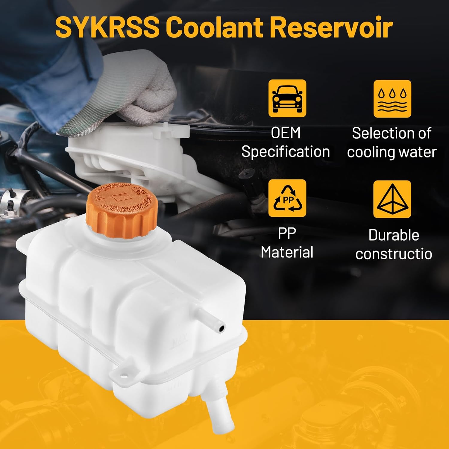 Engine Coolant Reservoir Overflow Tank 603-449 Compatible with Chevy Aveo Aveo5 Compatible with Pontiac Wave G3 Wave Compatible with Suzuki Swift+ Replace 96930818 95216944 FRT1218C SK603449