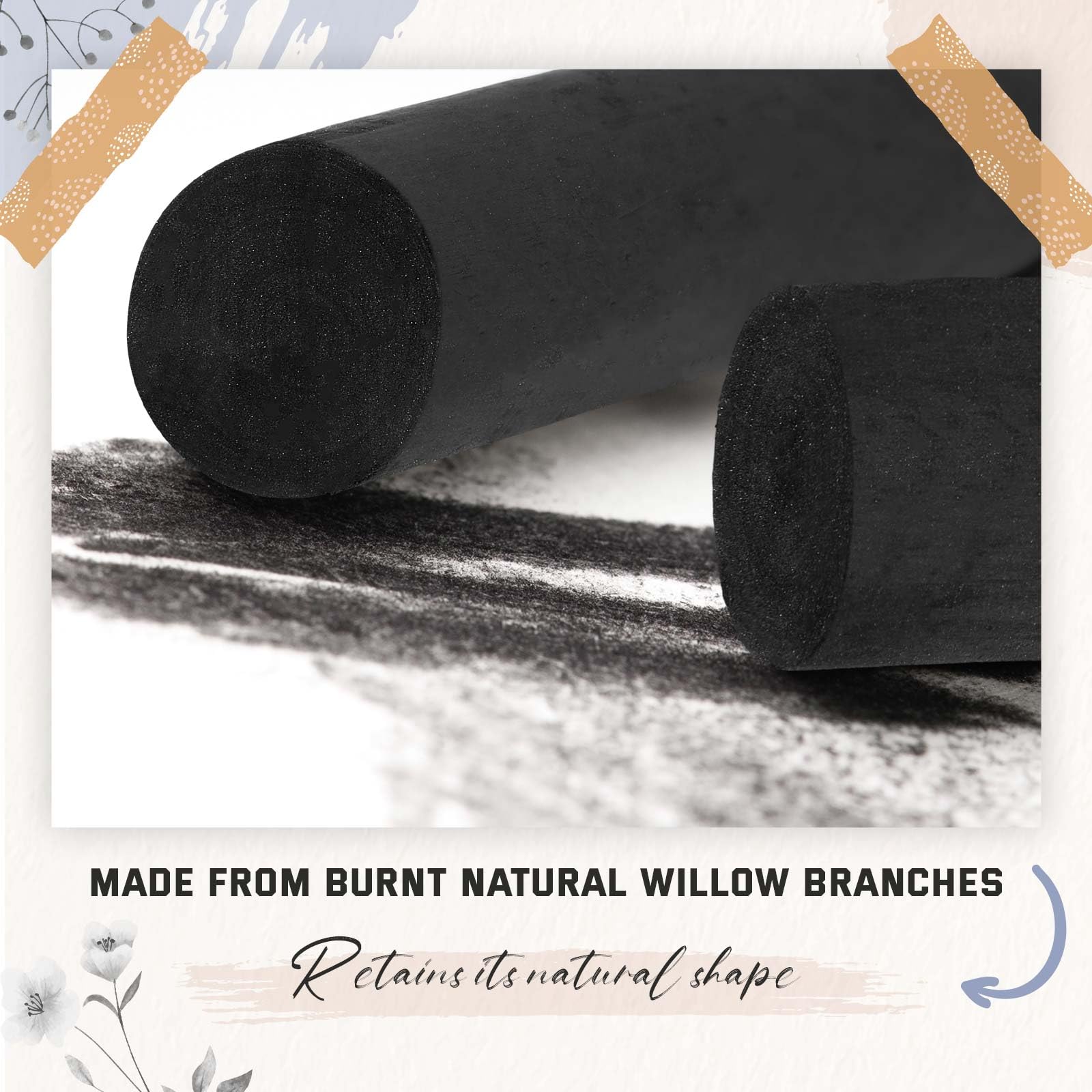 Soho Urban Artist Jumbo Willow Charcoal, Black - 15mm - View #12