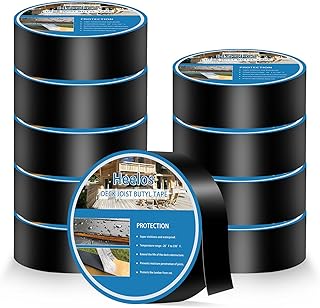 Joist Tape for Decking 2''×50',10 Pack Weather-Resistant Deck Joist Tape,Waterproof Seal Antiseptic Butyl Joist Tape,Self-Adhesive Flashing Joist Tape for Wood Decks Beams Roof