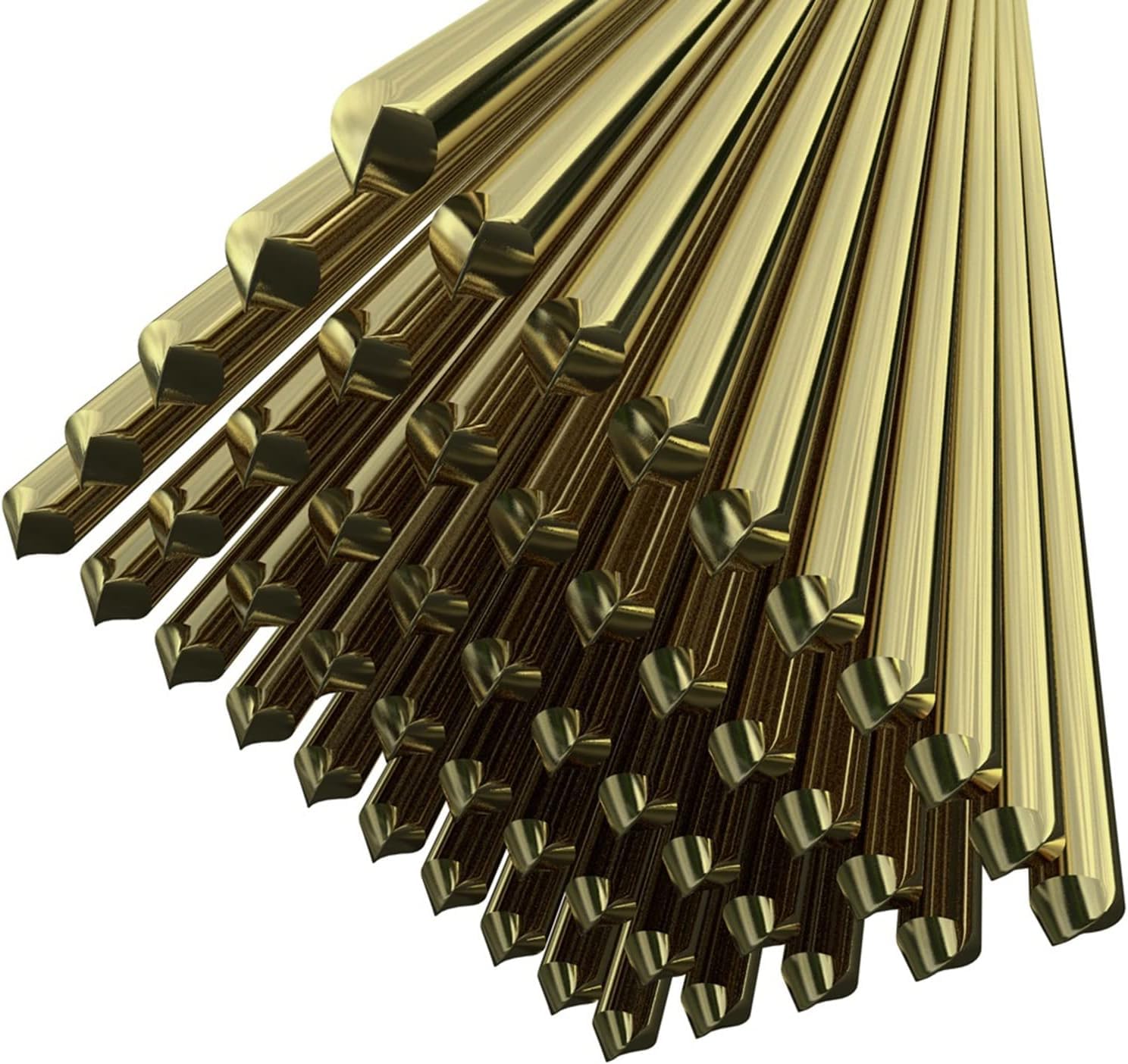Plastikowe pręty spawalnicze, Pręty spawalnicze mosiężne o średnicy 1,6 mm, 250-333 mm, bez potrzeby lutowania proszkowego, opakowanie 10/20/50 szt.(10PCS)