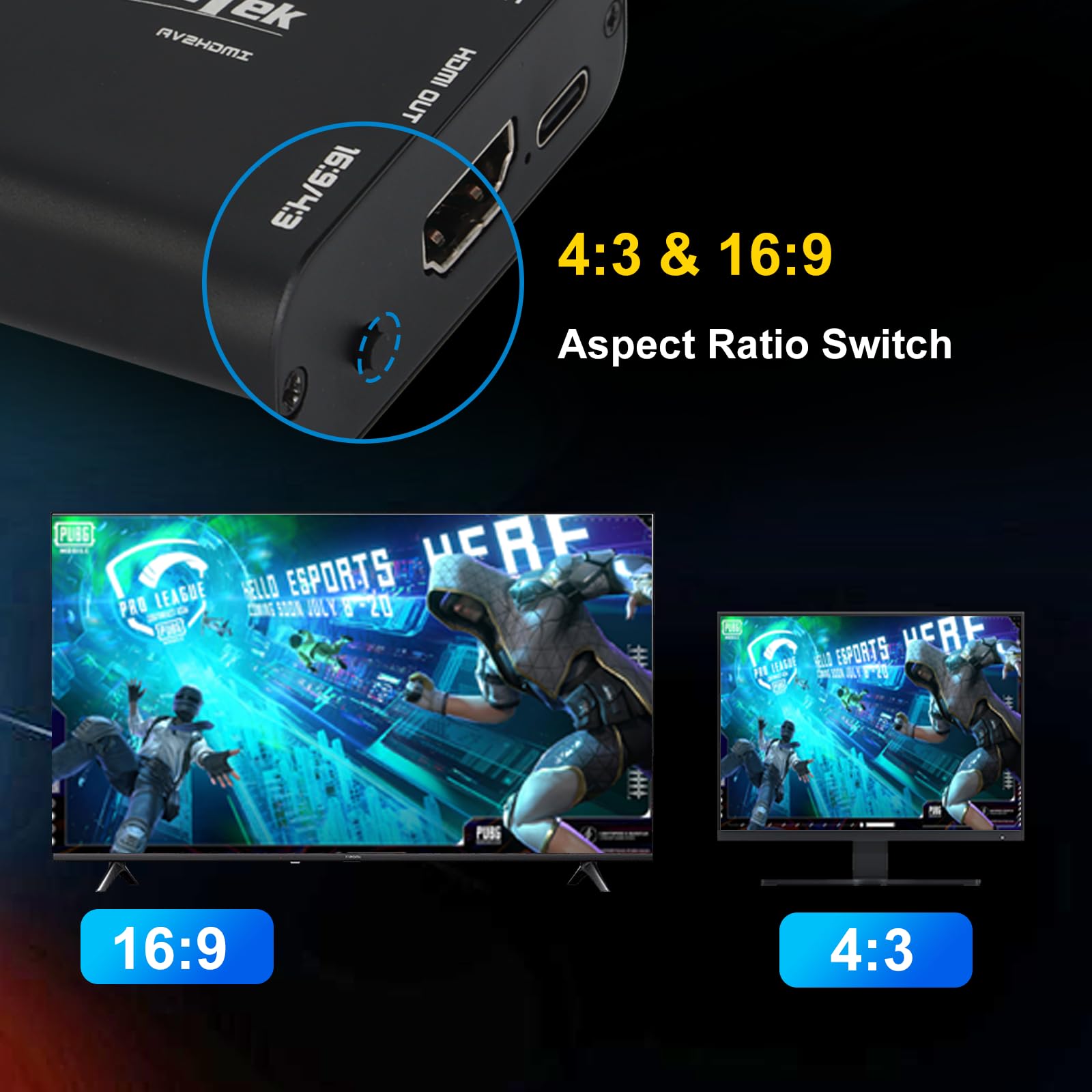 Bundle ZowieREC registratore HDMI 4K + convertitore AV/RCA a HDMI | corpo in alluminio premium, design per la dissipazione del calore | digitalizza VHS, DVD, console di gioco e videocamere in formato