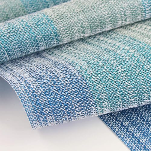 Miniatura 57 de PIGCHCY Juego de 6 manteles individuales beige de vinilo PVC duraderos para mesa de comedor, manteles individuales resistentes al calor, Beige -