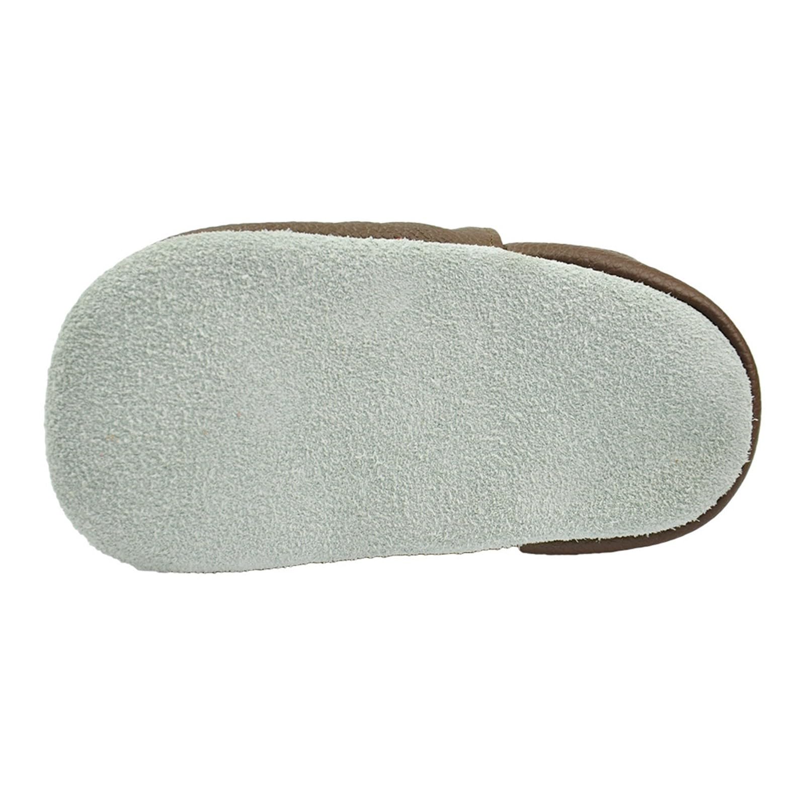 RNTOP Baby Leather Shoes Infant Girls Boys Non Slip Soft Shoes Toddler Soft Sole Christmas Shoes Slippers First Walking Shoes (Coffee, 0-3 Months)