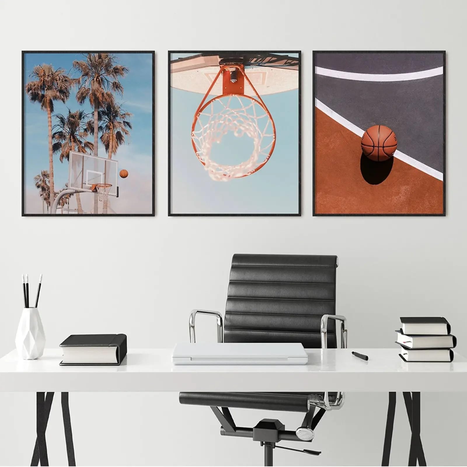 Affiche de basketteur triptyque 60x80 cm pour décoration de chambre ado - 8