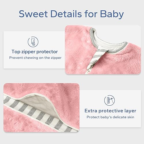 Miniatura 4 de ZIGJOY Shark-Fin - Manta de transición  Saco de dormir de transición de vellón de 2.0 tog para 0 a 3 meses, manta cálida de felpa para bebé con