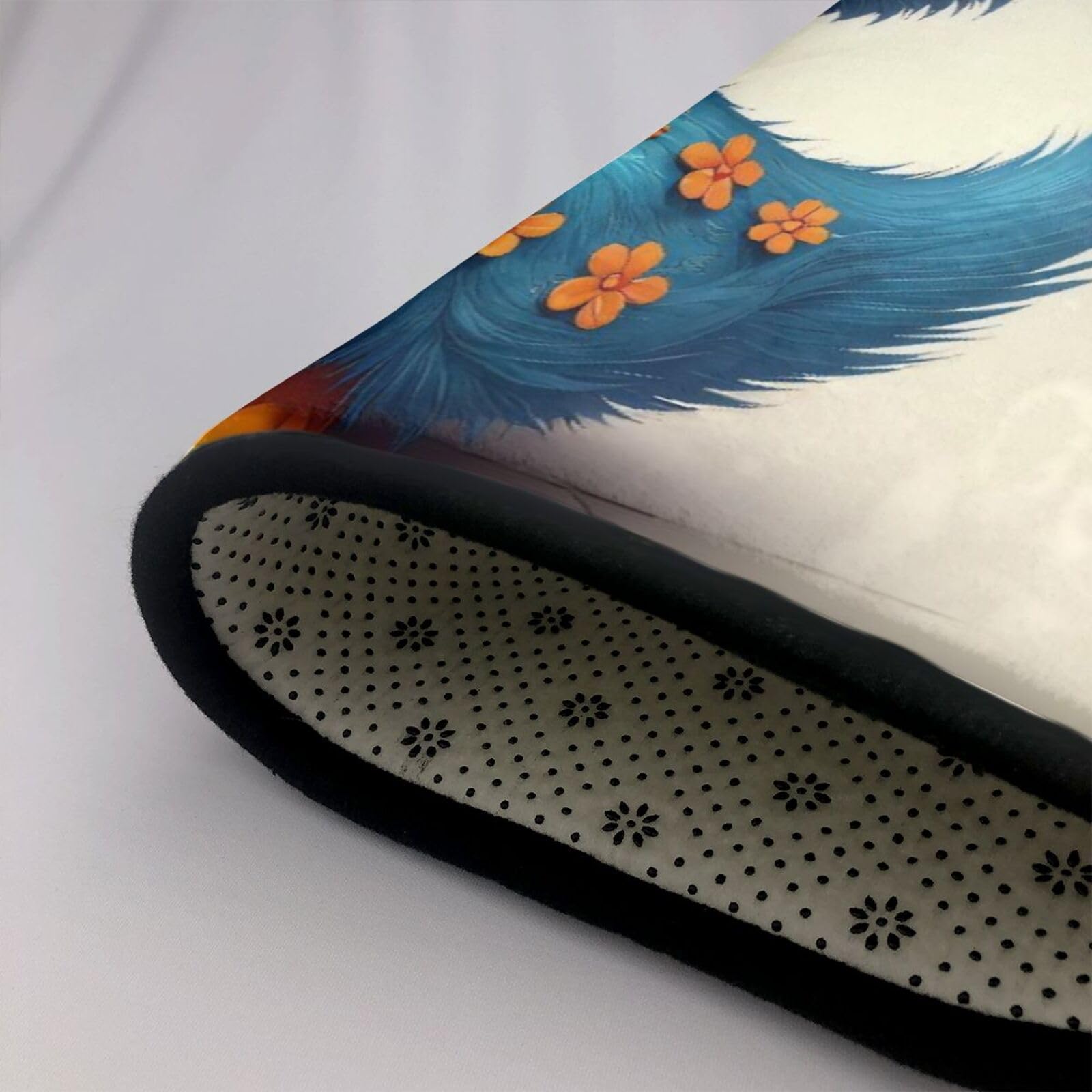 Joli tapis à imprimé canard bleu pour salon, chambre à coucher, tapis doux lavable de 9,1 x 152,4 cm, tapis antidérapant pour décoration de chambre à coucher, esthétique (152,4 x 99,1 cm)