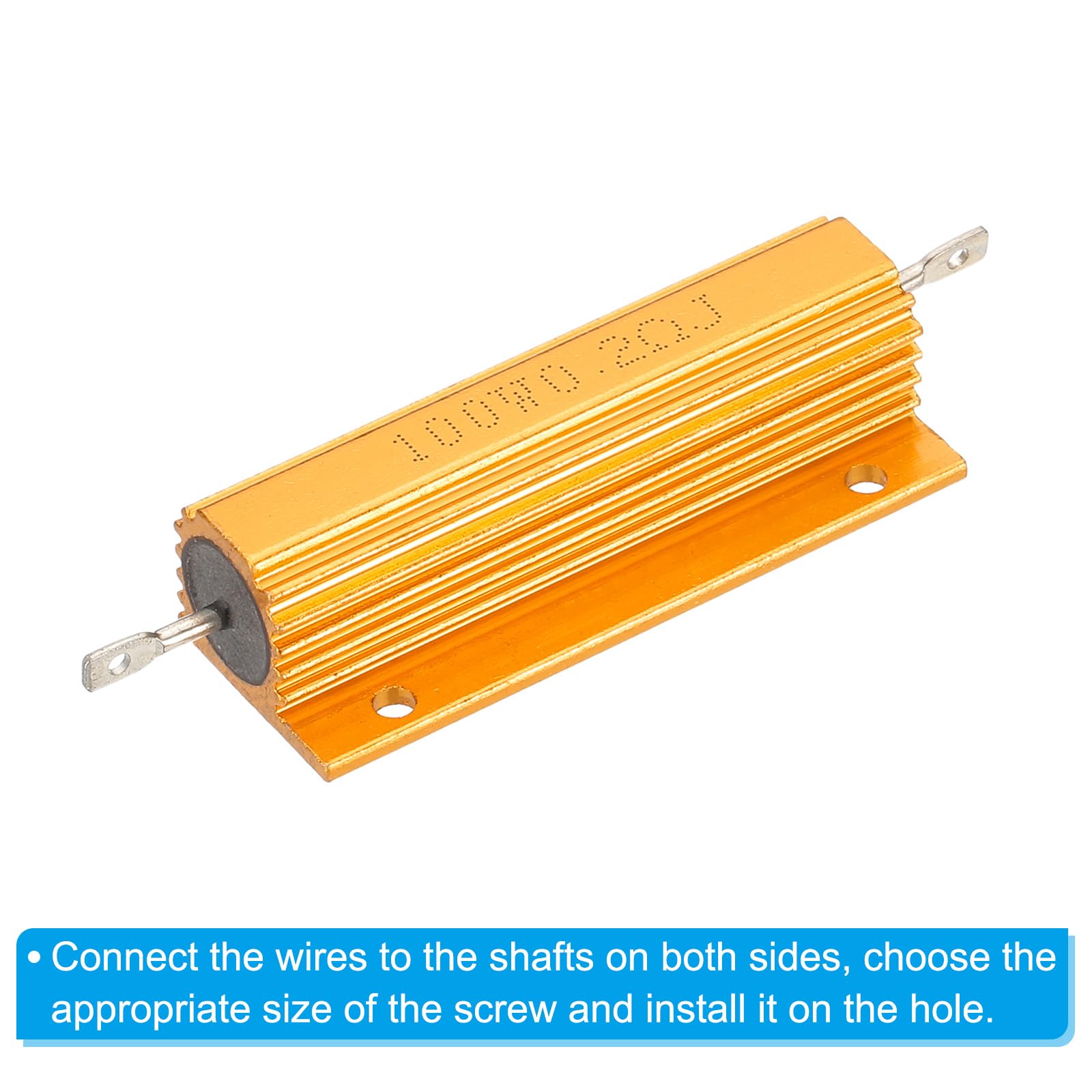 Resistori 100W 8 Ohm A Guscio Alluminio - 4 Pezzi, Tolleranza 5%, Per Audio E Illuminazione - Foto 2