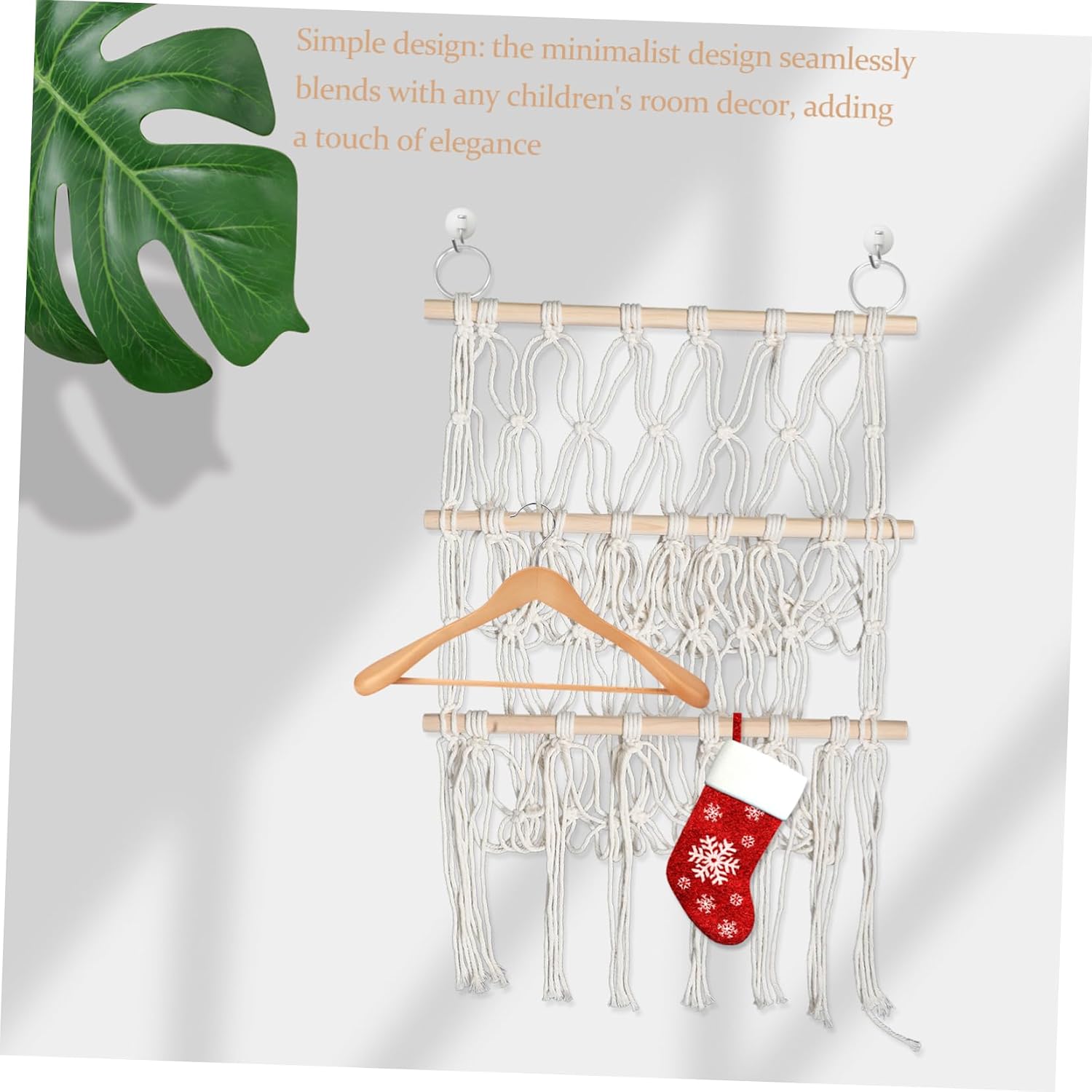 Bookshelf Decor Boys and Girls Storage Bins Wall Hanging Organizer Stuffed Animal Storage Net Cotton Mesh Bag