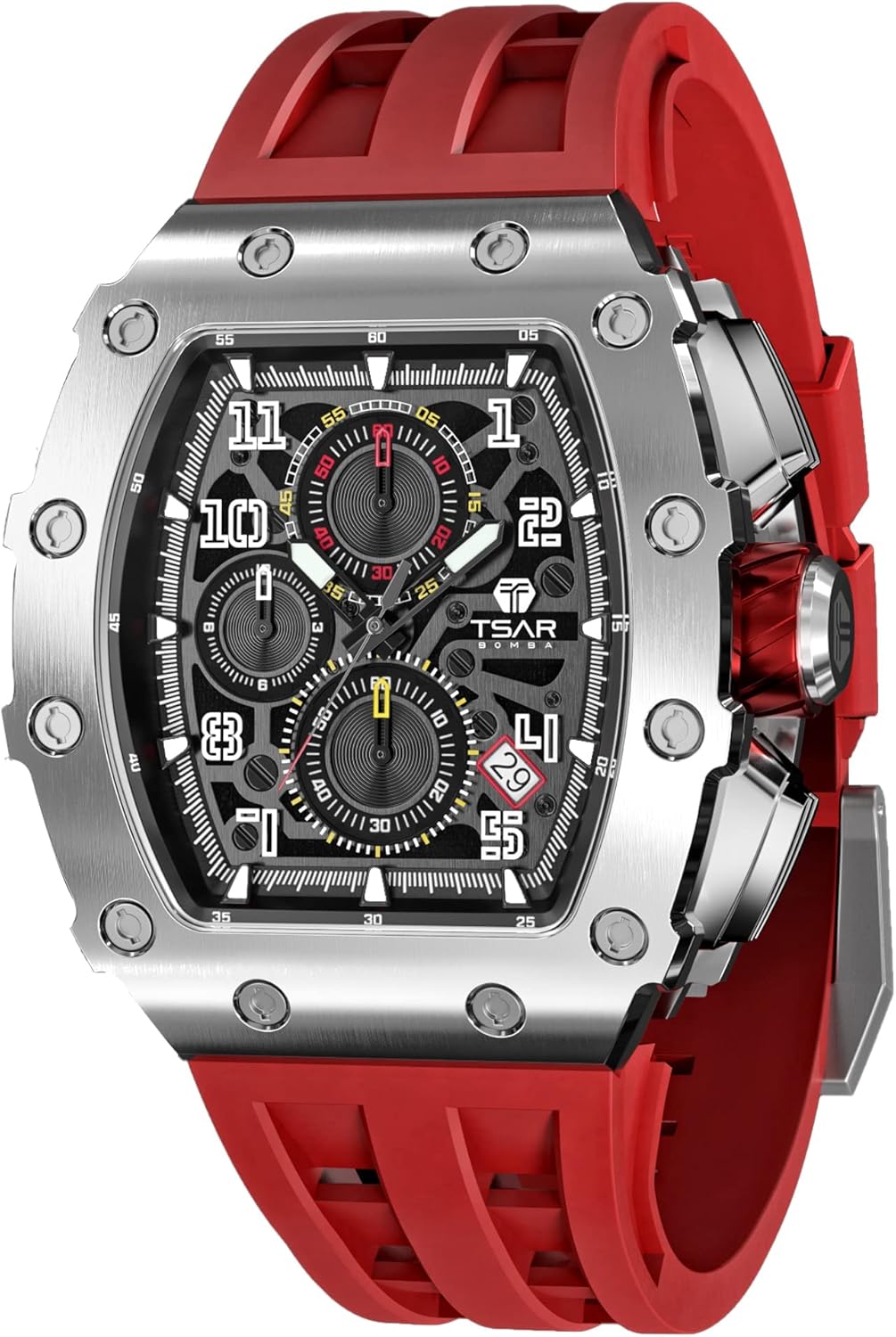TSAR BOMBA Luxury Watch for Men, 50M Waterproof Mens