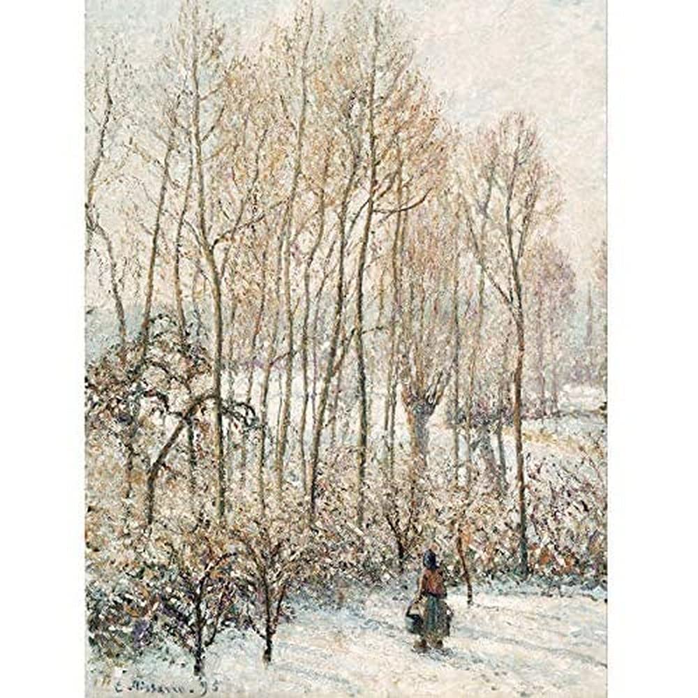 Pissarro Morning Sunlight On The Snow Eragny Sur Epte Art Print Canvas Premium Wall Decor Poster Mural