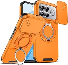 UPLAI Cover per Xiaomi Poco F8 Ultra/Redmi K90 Pro Max, con Copertura Della Fotocamera Scorrevole & Rotazione 360° Supporto a Cerchio, Custodia Antiurto Militare, Giallo