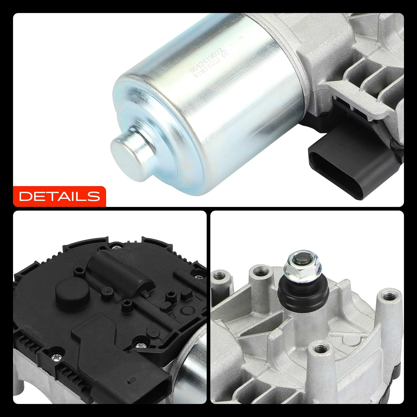 Frankberg 1x Wischermotor Vorderachse Kompatibel mit A3 8P1 1.2L-3.2L Schrägheck 2003-2012 A3 Sportback 8PA 1.2L-3.2L Schrägheck 2004-2013 Replace# 8P1955119F