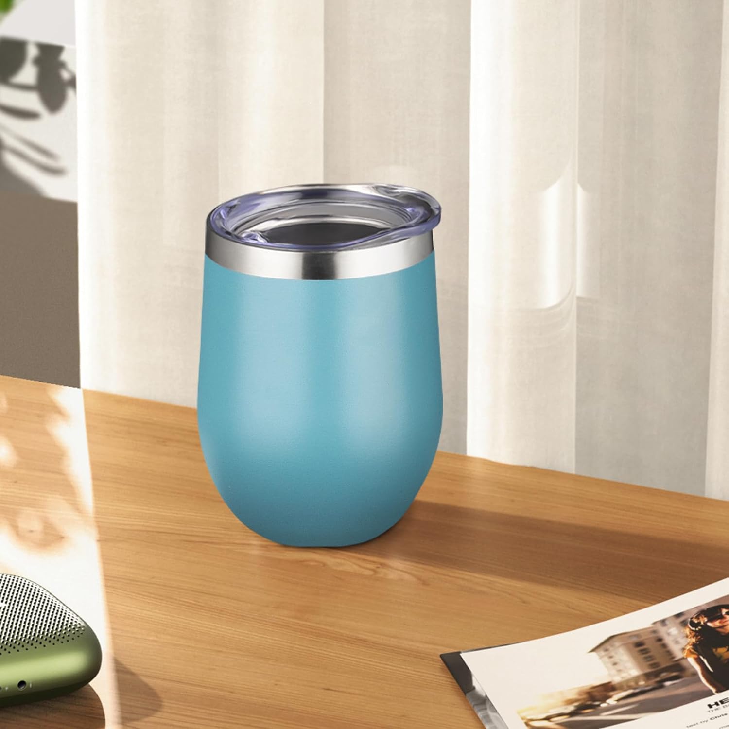 12oz Stemless Wine Tumbler with Lid Double Wall Insulated Wine Cup Stainless Steel Glasses Tumbler with Straw Insulated cocktail Tumbler Coffee Mug for Hot and Cold Beverages (Multicolor-5,4Pack) - Image 9