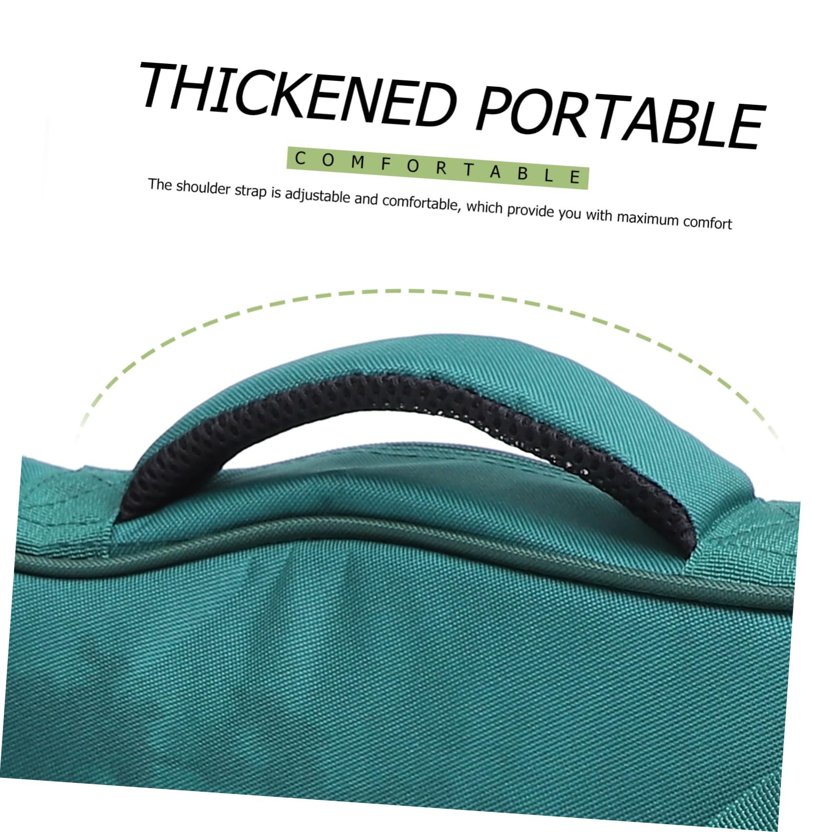 TOYANDONA Housse pour Ukulélé 26/27 Pouces Rembourrée en Coton Vert, Paquet de Transport Imperméable à 4 Cordes, Pochette Pratique pour Instruments de Musique, Protection Légère
