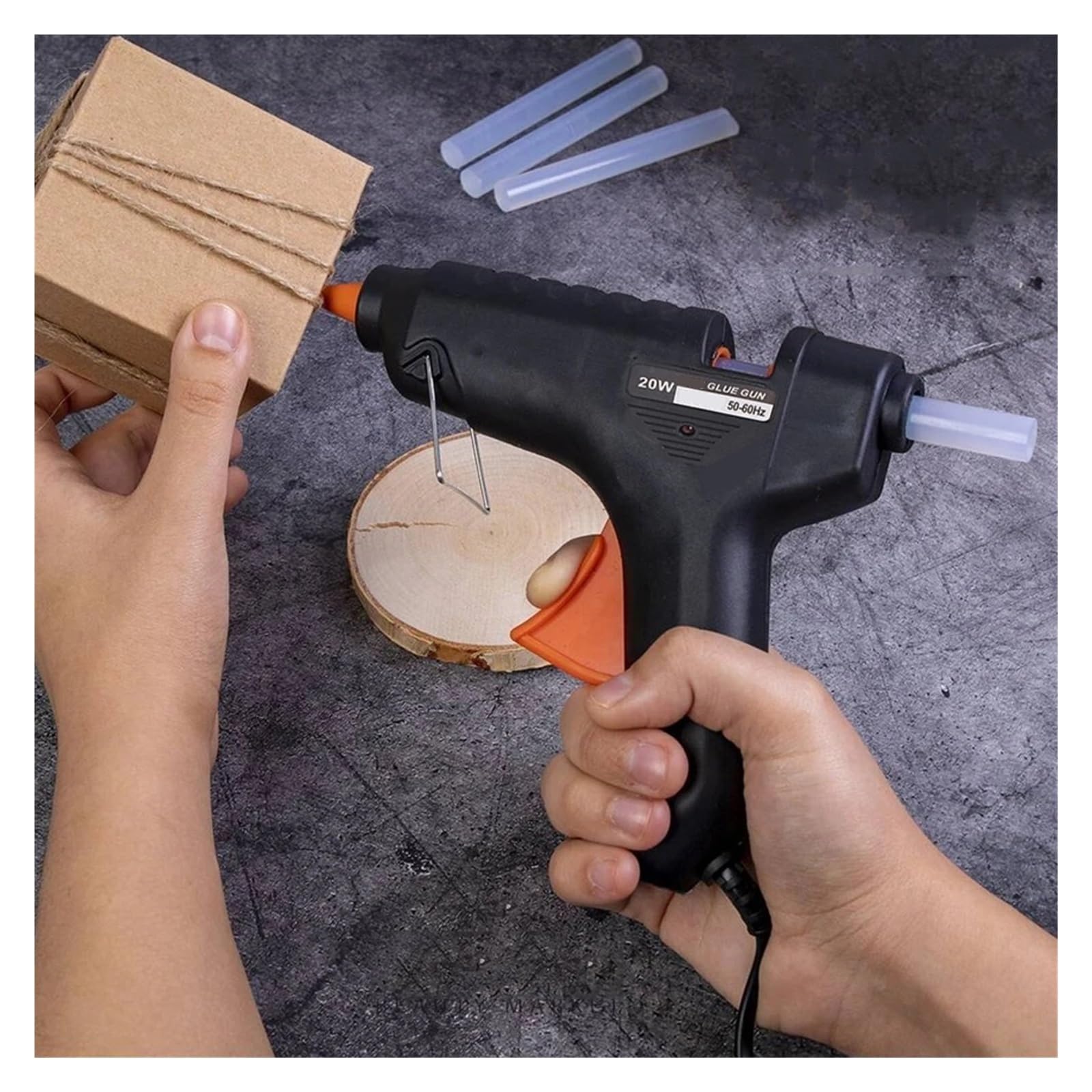 Pistola For Colla A Caldo Da 20 W Mini Pistole Industriali For Uso Domestico Temperatura Di Calore Strumento Riparazione Termoelettrica Utilizzare Stick 7 * 100mm(1PC 20W white)