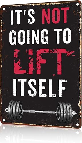 Miniatura 26 de Cartel de metal para gimnasio de estaño | Puedo hacer todas las cosas a través de Cristo | Cartel motivacional retro para gimnasio | Para Gimnasio