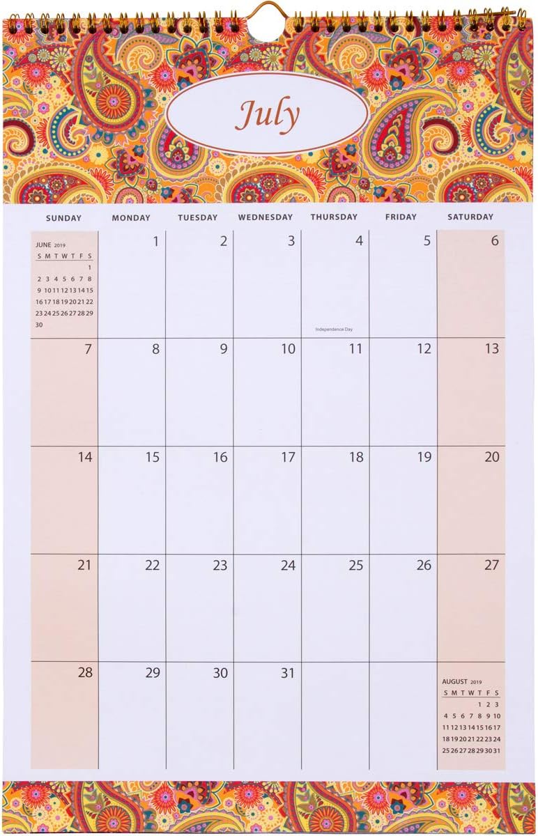 2019-2020 Wall Calendar Monthly Wirebound - 11" x 17" Colorful, Vibrant, Fun and Fashionable Monthly Calendar (September 2019 - December 2020)