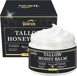 Organic Beef Tallow Honey Balm for Skin Face,...