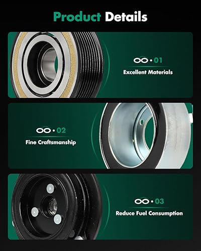 Miniatura 261 de SCITOO Compresor de CA para Acura TSX 2.4L 2004 2005 2006 2007 2008, CO 10849T Compresor de aire acondicionado con embrague 38810RBBA01 10360661