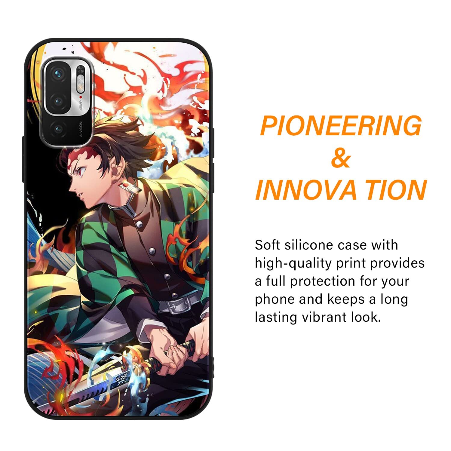 Eouine 2 Confezioni Custodia in Silicone per Xiaomi Redmi Note10 5G/Note10T 5G/Poco M3 Pro