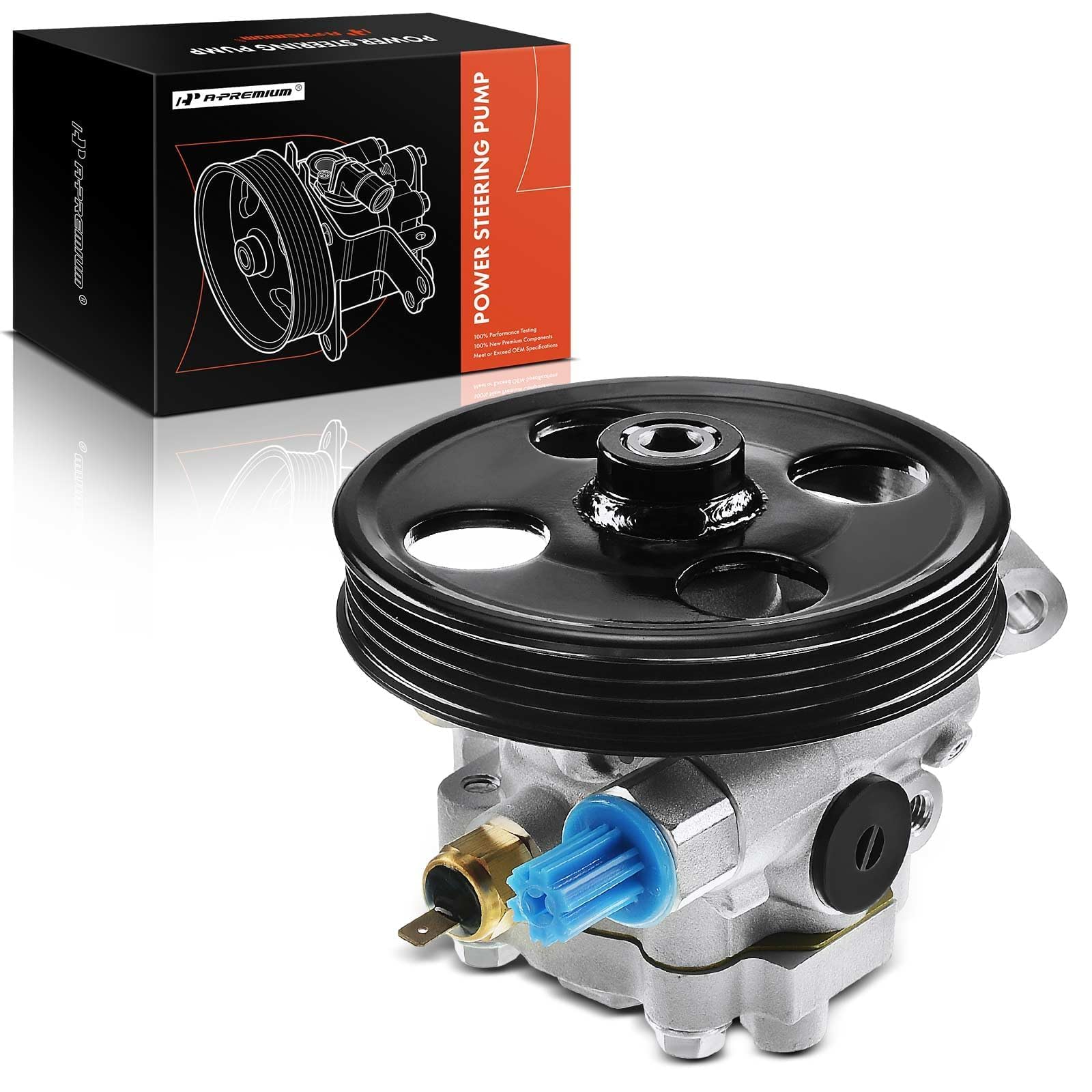 A-Premium Power Steering Pump with Pulley Replacement for Ford Edge 2007-2010 Fusion 2010-2012 Lincoln MKZ 2007-2012