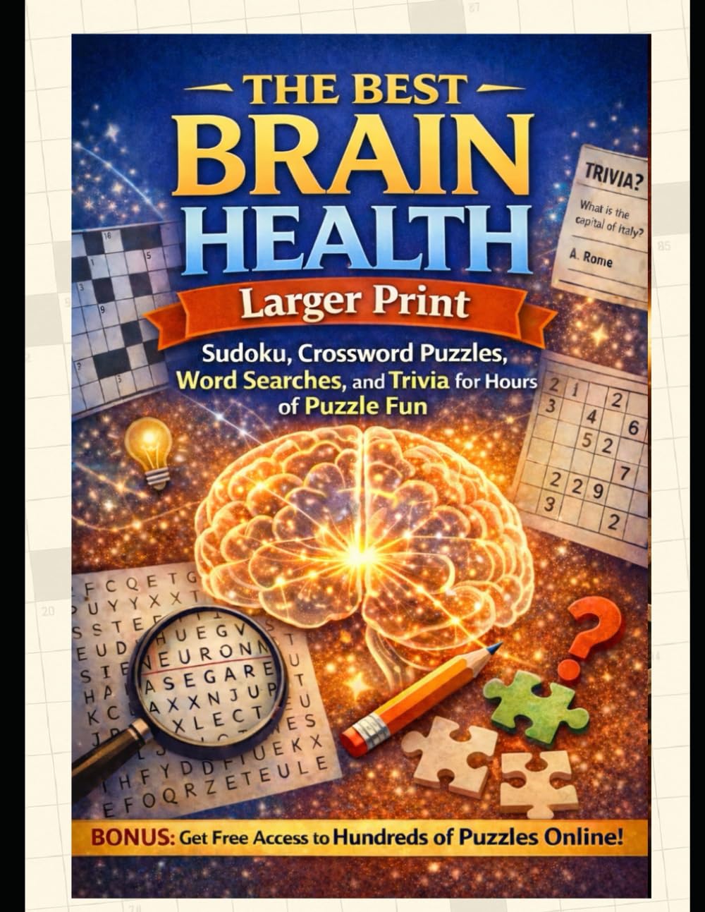 The Best Brain Health Puzzle Books for Adults (Crossword Puzzles)