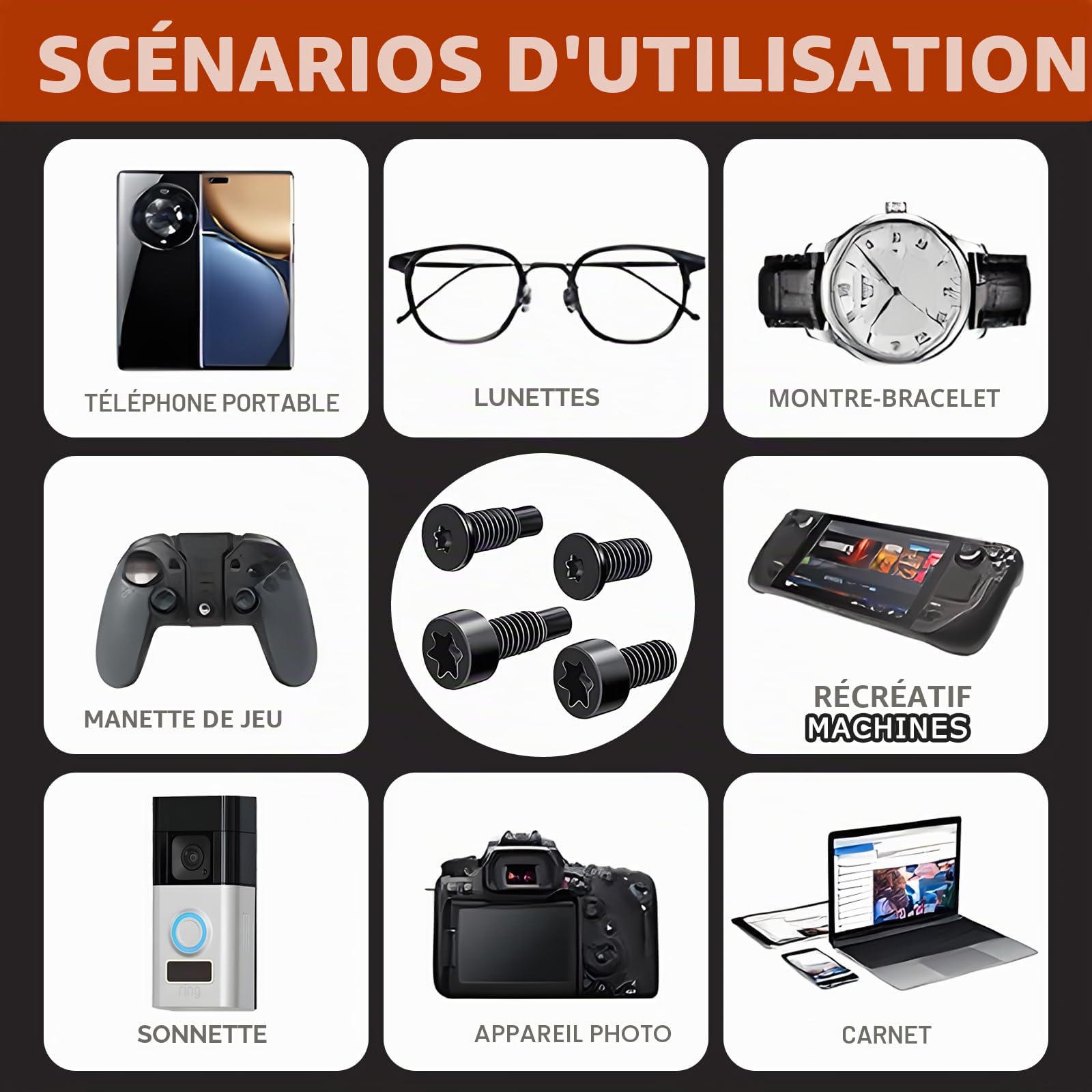 40 Pièces Vis de Rechange pour Sonnette de Porte avec Tournevis, Vis T5, T16 de Rechange Intelligentes, Vis de Sécurité Compatibles avec Sonnette Vidéo, Sonnette Vidéo 2 et Vis à Anneau Pro