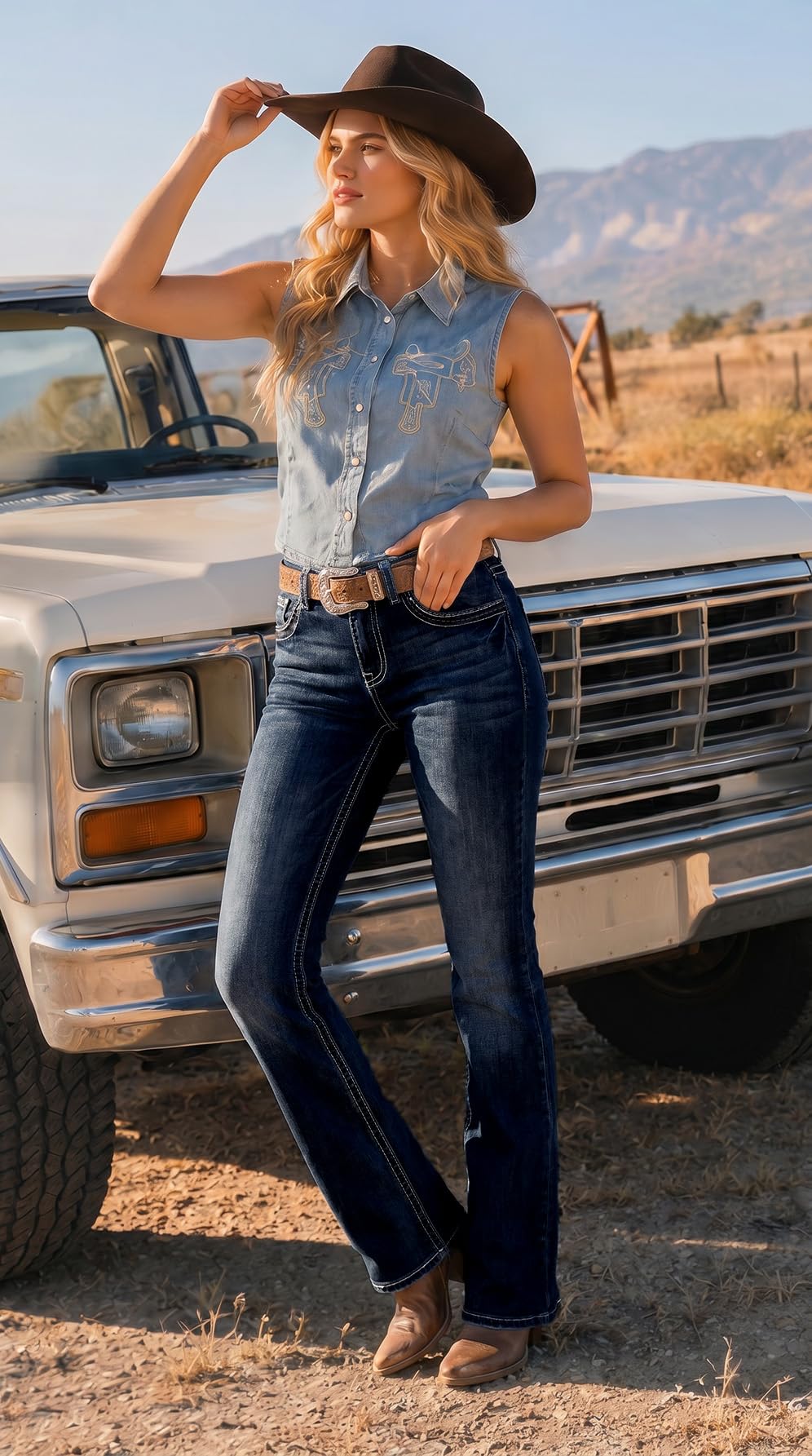 PEIHOT - Vaqueros con Corte para Bota para Mujer de Tiro Medio, Pierna Recta y Tejido elástico, Pantalones de Tejido Vaquero Estilo Vaquero, Tendencia 2026