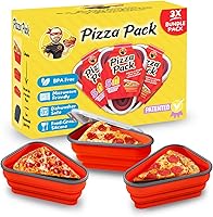 Vista 11 de El Paquete de Pizza Perfecto™ - Contenedor Reutilizable de Almacenamiento de Pizza con 5 Bandejas de Servicio Aptas para Microondas - Contenedor