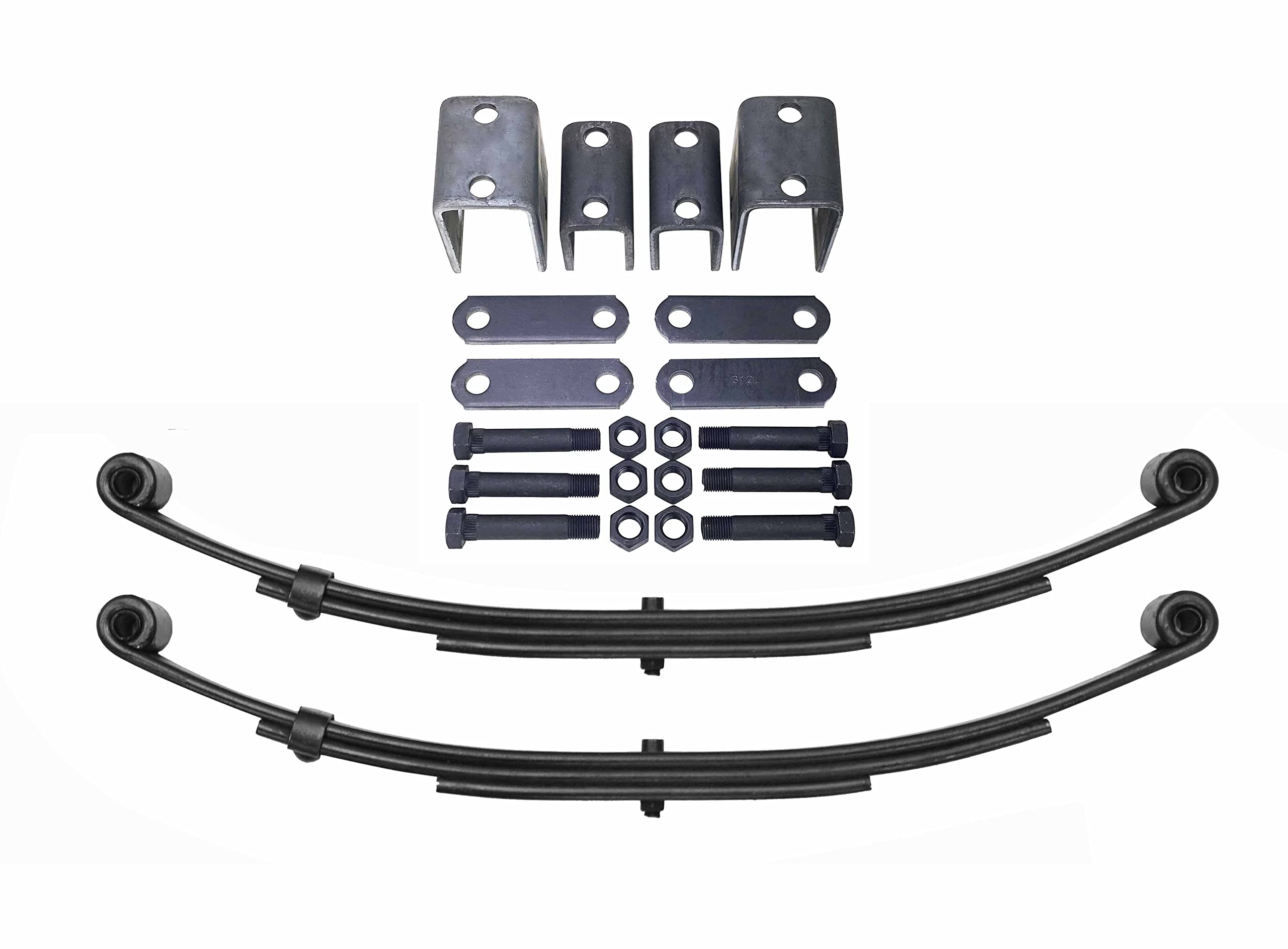 LIBRA 4000lbs 4K Single Trailer Axle Suspension Kit 2000 lbs Leaf Springs & Hanger Kit