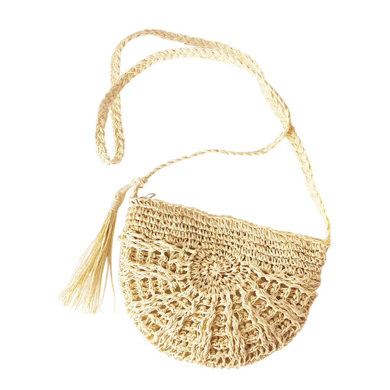 ATQCOL Mini Rattan Crossbody Bag – Straw Woven Shoulder Bag For Women, Summer Beach Handbag (Beige, Small) - View #10