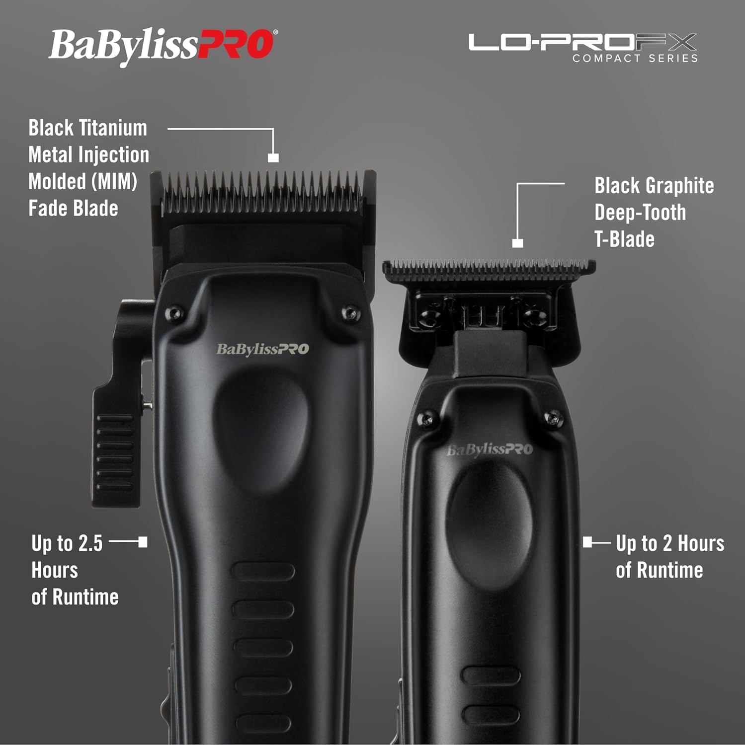 BaBylissPRO High-Performance Compact LO-PROFX Trimmers for Men