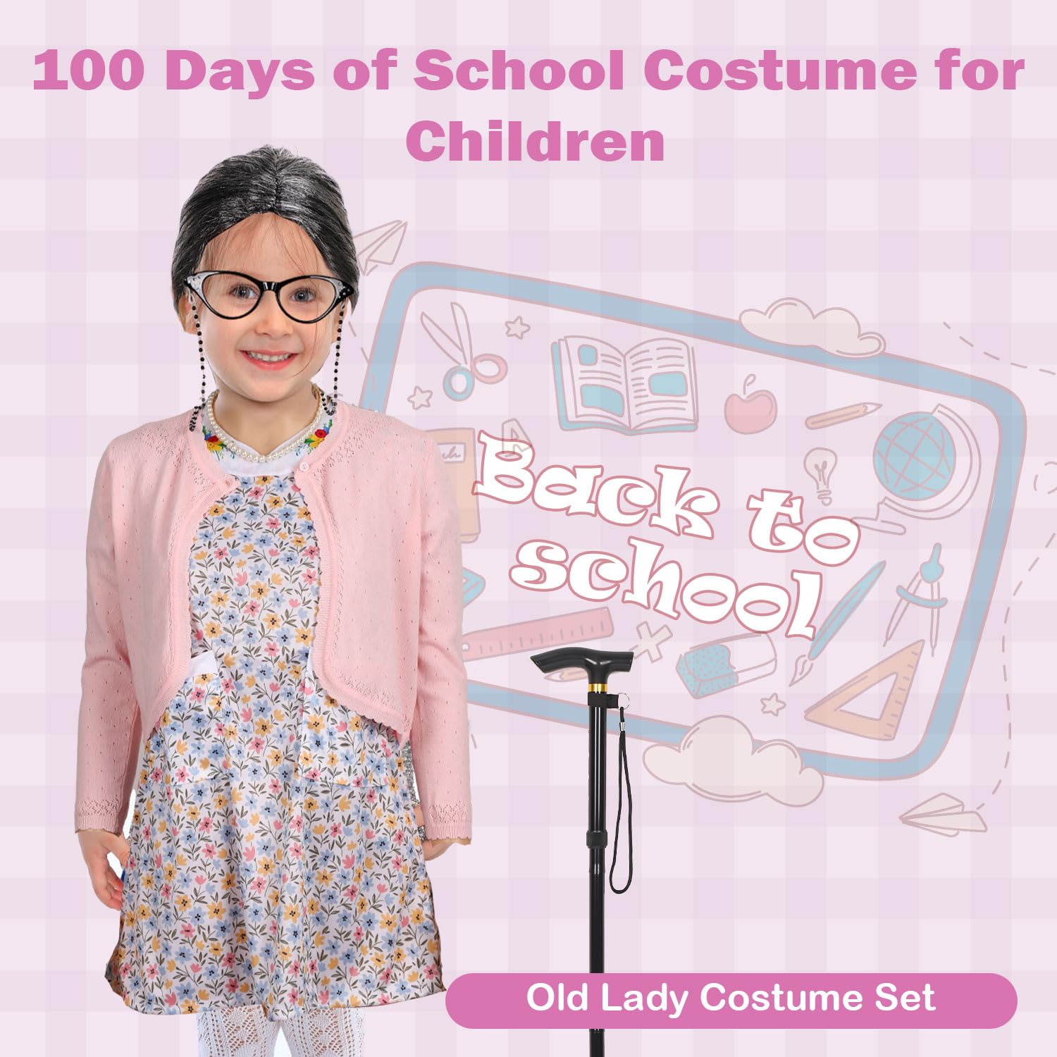 Mikovivi Little Girl Old Lady Costume Set - Image 4