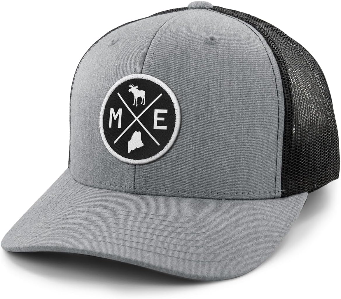 Maine Circle Emblem Classic Snapback Trucker Hat