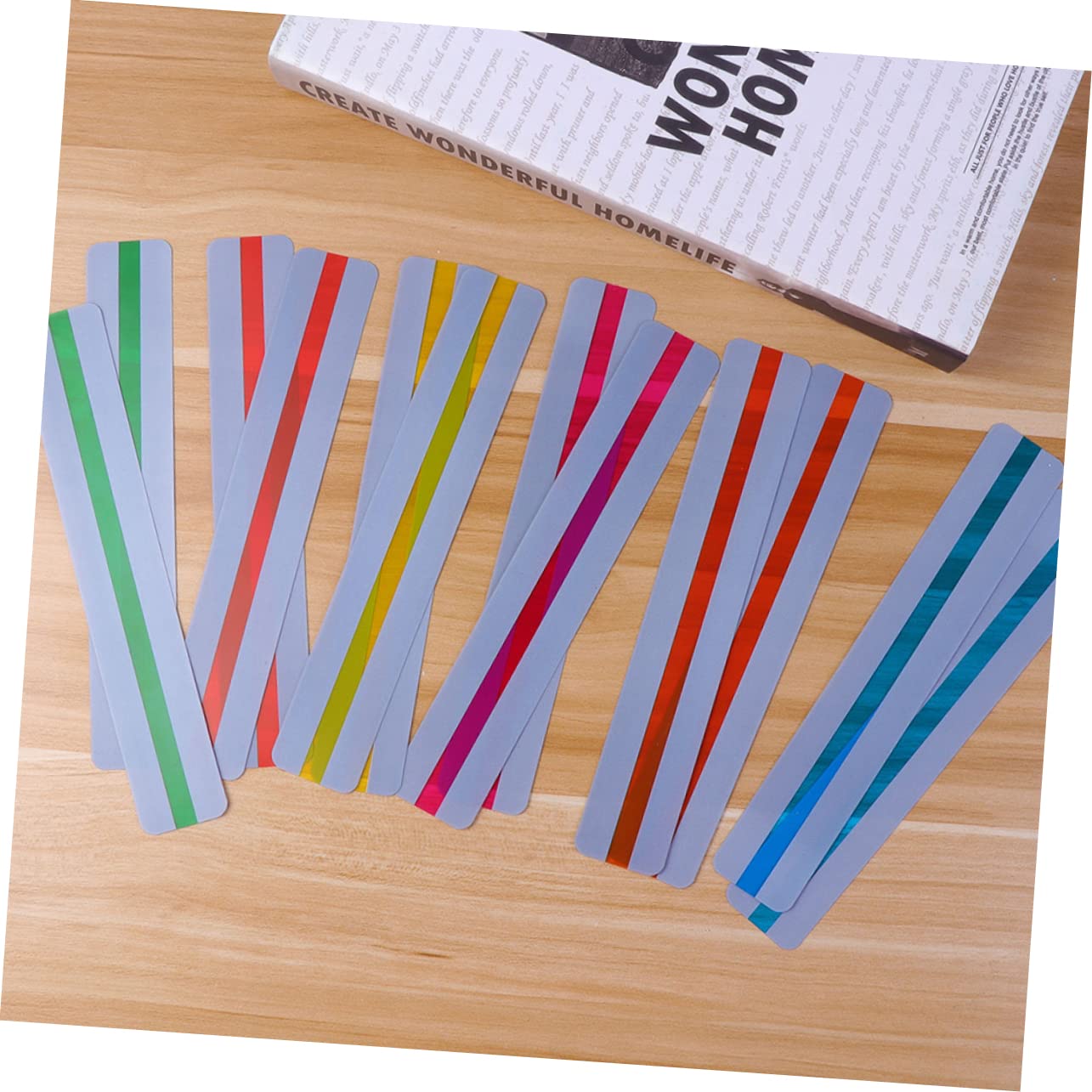 Tofficu 96kawałki Kreatywne Przezroczyste Zakładki Pvc Wodoodporne Zakładki Do Książek Duży Do Dekoracji i Projektów Doskonały Dla Przyjaciół