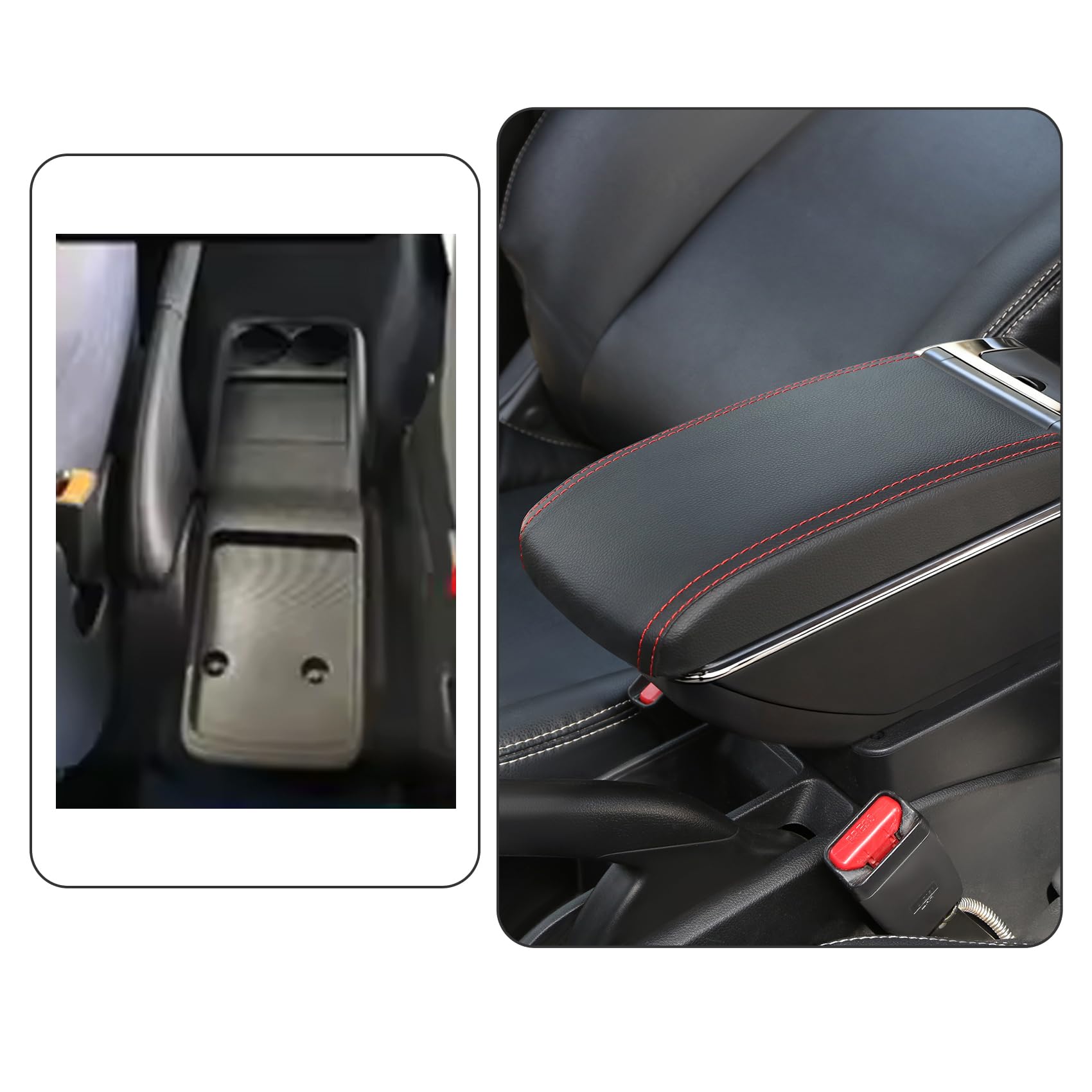 YJYWZH per Peugeot Partner Tepee Bracciolo Scatola Doppio Strato Console di Stoccaggio con Portabicchierii