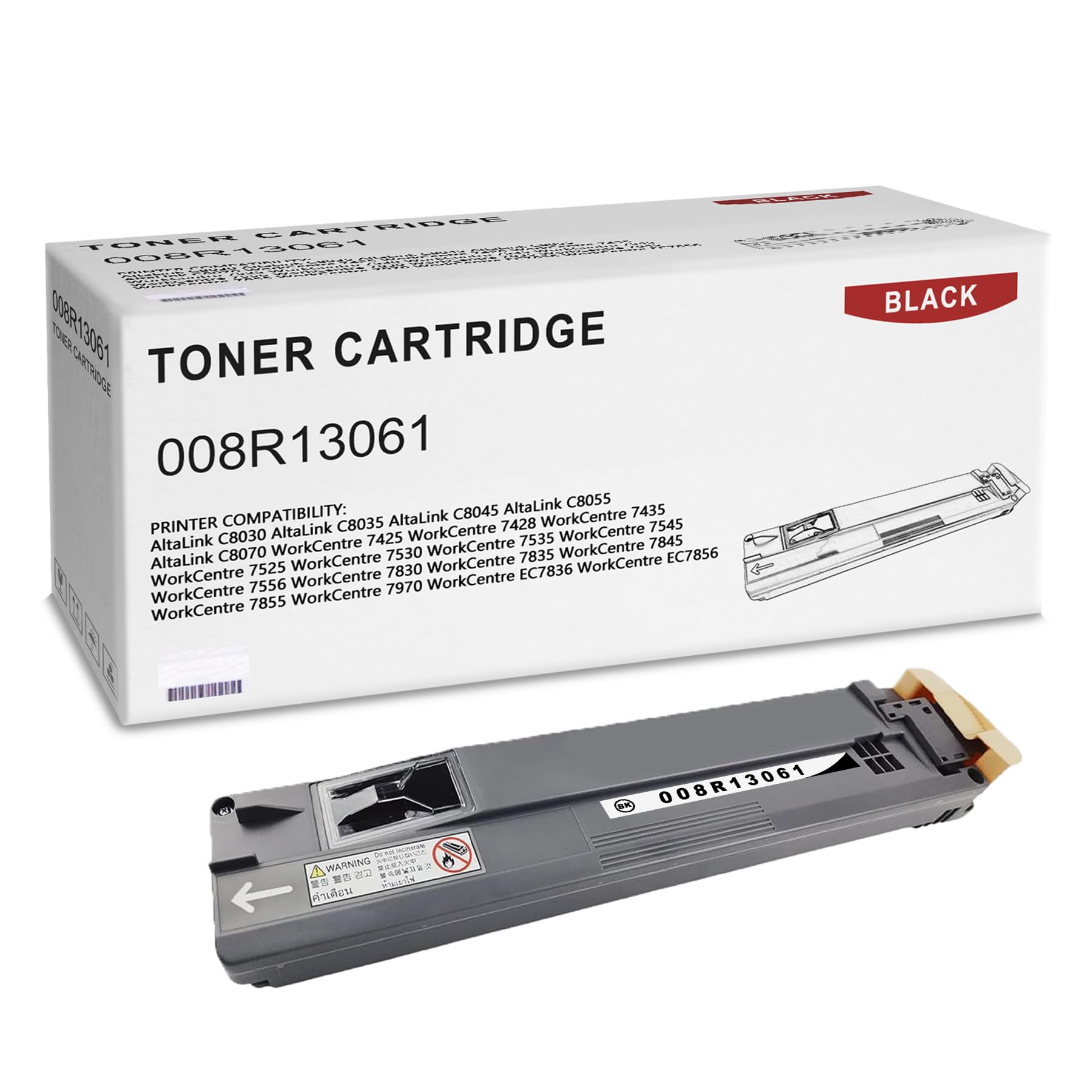 1-Pack Black 008R13061 High Yield Waste Toner Compatible for Xerox 008R13061 AltaLink C8030 AltaLink C8035 AltaLink C8045 AltaLink C8055 AltaLink