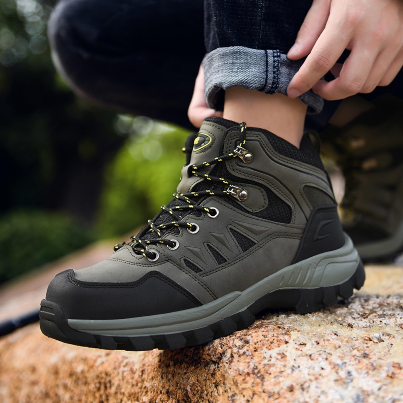 Męskie buty trekkingowe wodoodporne ciepłe chodzenia trekkingu