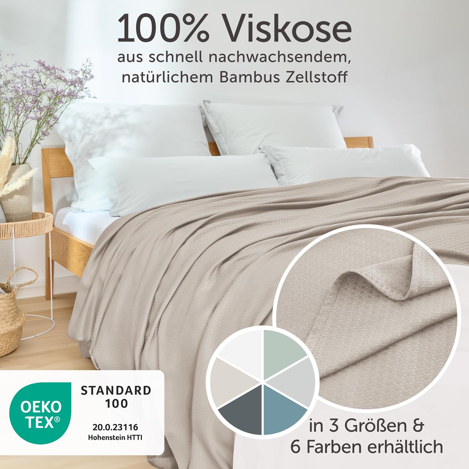 Blumtal Khldecke 200x230 cm - Sommerdecke Bambus Viskose - Oeko-TEX zert.  & khlende Decke als Sofadecke Sommer/Reisedecke - Khldecke Bett -  Bettdecke khlend - Khlungsdecke/Bambusdecke - Taupe : Amazon.de: Kche,  Haushalt & Wohnen