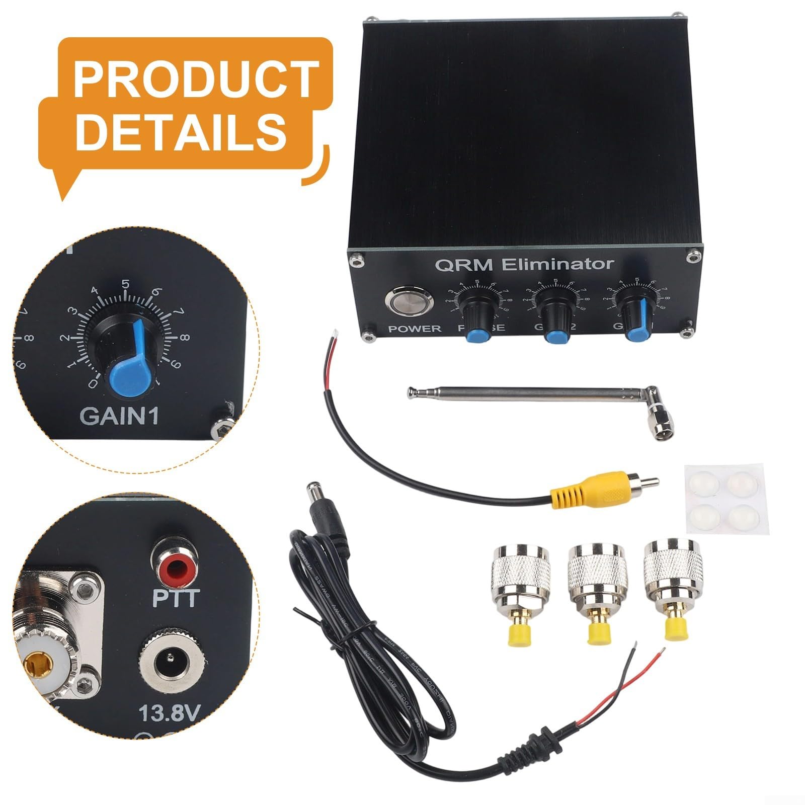 QRM Eliminator X-Phase HF Bandes Deuxième Génération 1-30 MHz avec réglage de l'angle de phase et amplification pour alimentation d'antenne TRX