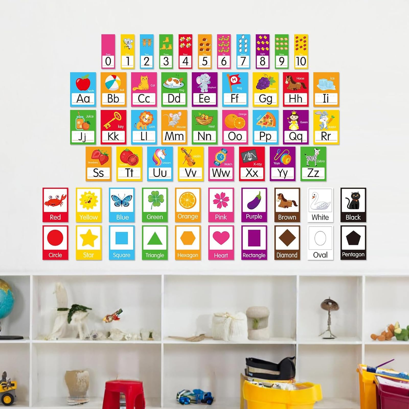 Snapklik.com : 57 Pcs Alphabet Number Bulletin Board Set ABC Alphabet ...