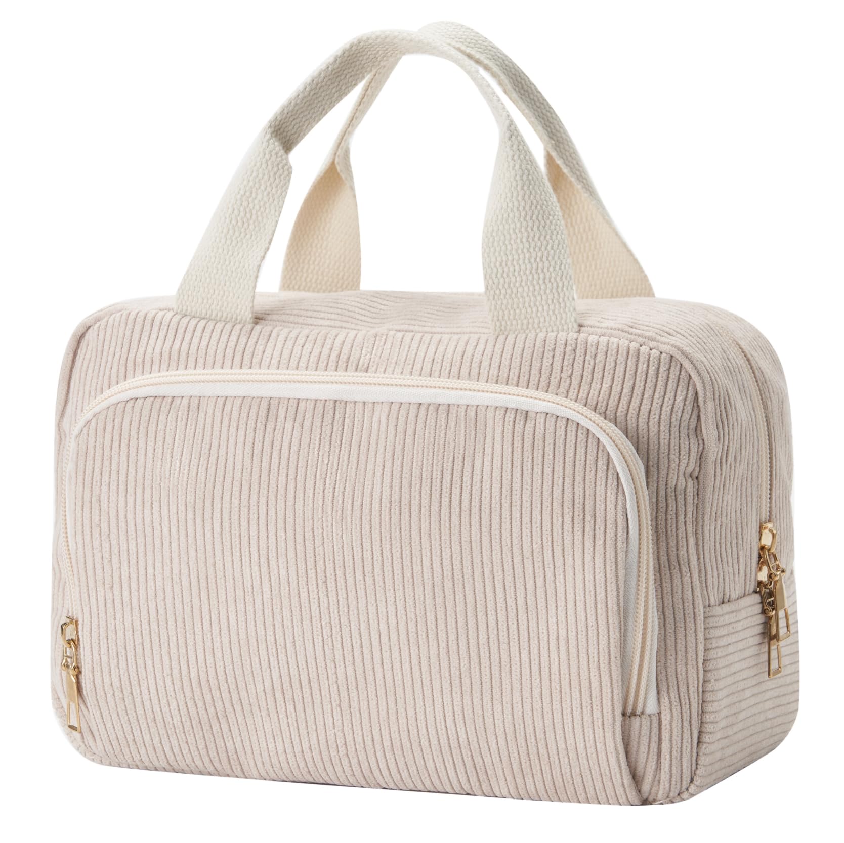 Funtlend Kulturtasche Damen Cord Kosmetiktasche kulturbeutel Kosmetik Tasche Reise Kulturbeutel Waschtasche für Travel Mädchen