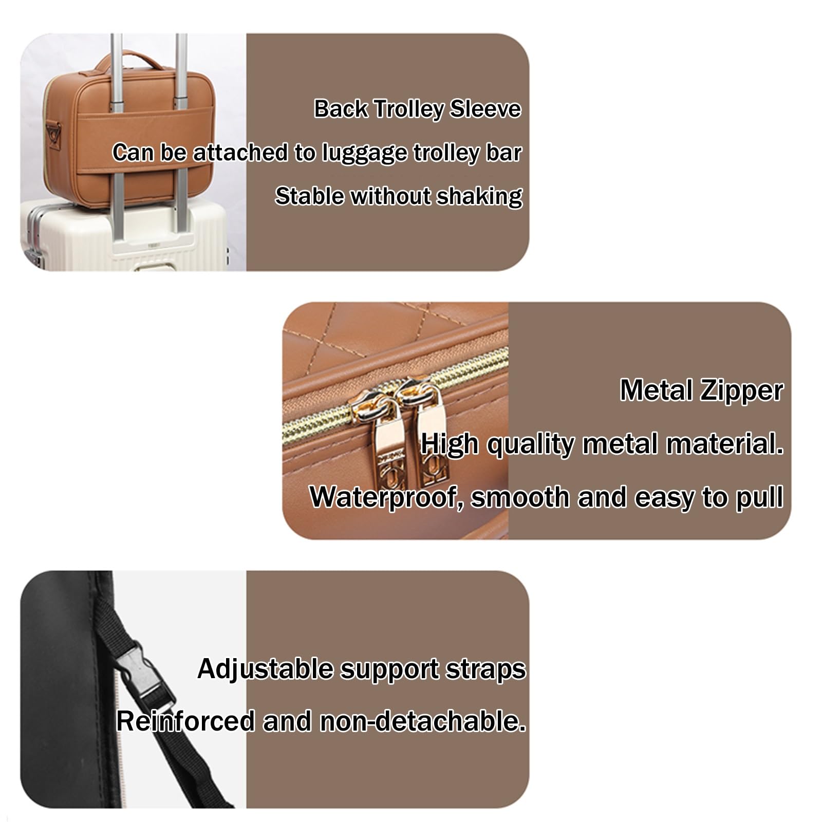 Borsa Trucchi Con Specchio A LED, Makeup Bag Con 3 Modalità Di Illuminazione,Professionale Portatile Trousse Make Up Organizers Trucchi Ragazza Valigetta Porta Trucchi，Beauty Case Da Viaggio(Noir)