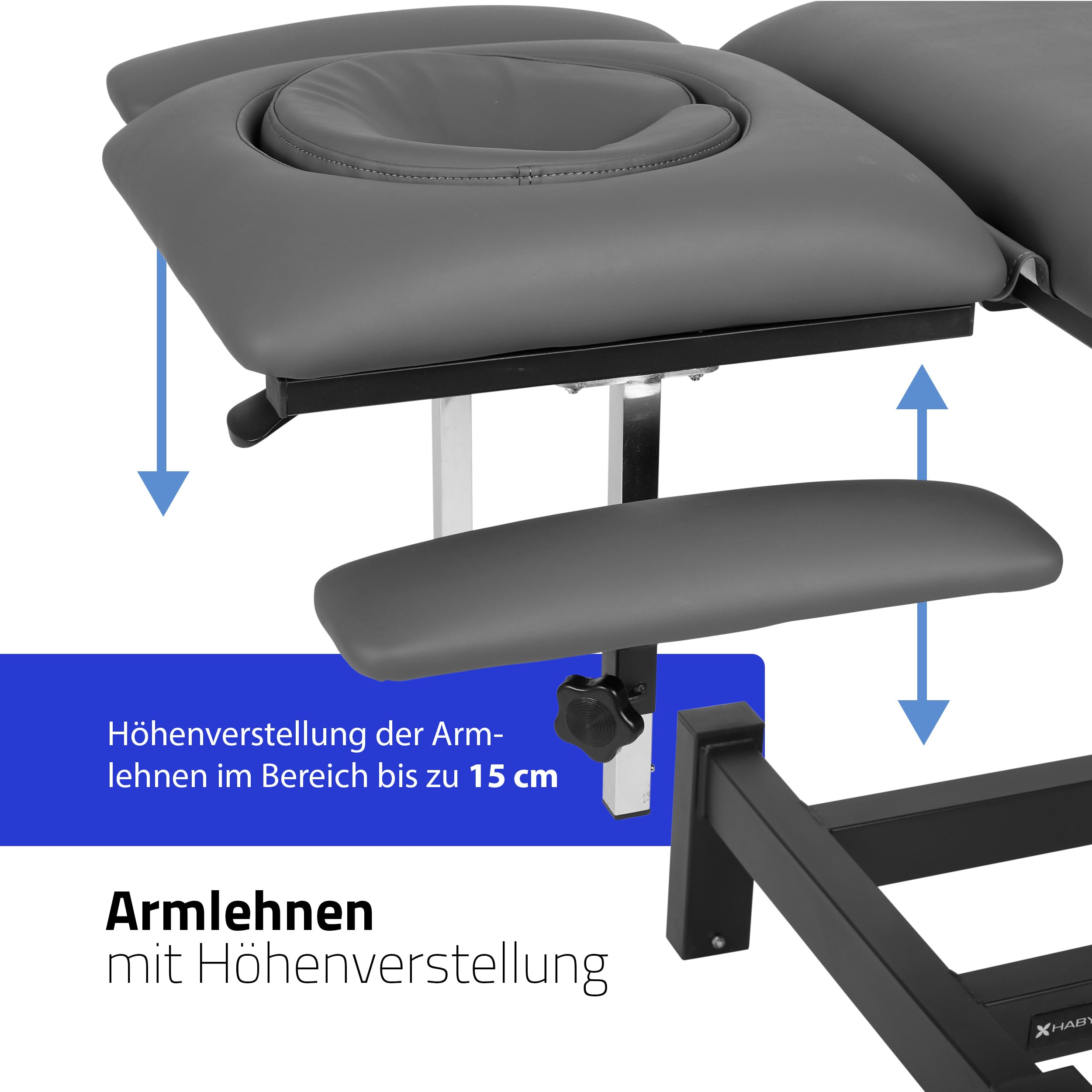 Massageliege Elektrisch mit 4-Segmente, Elektrische Massageliege Höhenverstellbar 192 x 68cm, Kosmetikliege Elektrisch bis zu 200 kg, Massagebank für Therapieliege mit Fernbedienung, Fortis 2 Ergo